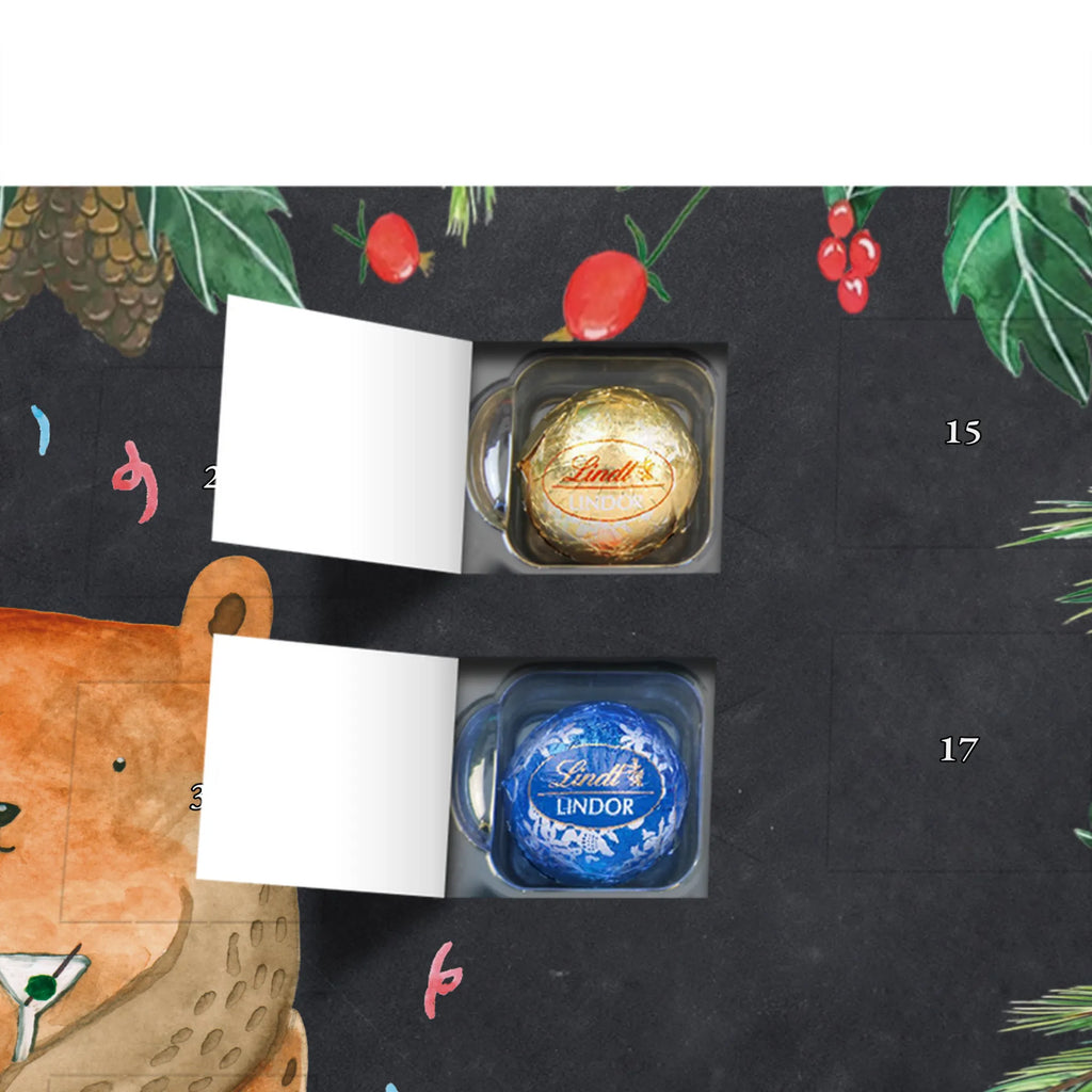 Chocolate advent calendar bear party cuddly toy, teddy bear, Bring a present, Partying, Good mood, Birthday present, Celebrate, Present, Birthday