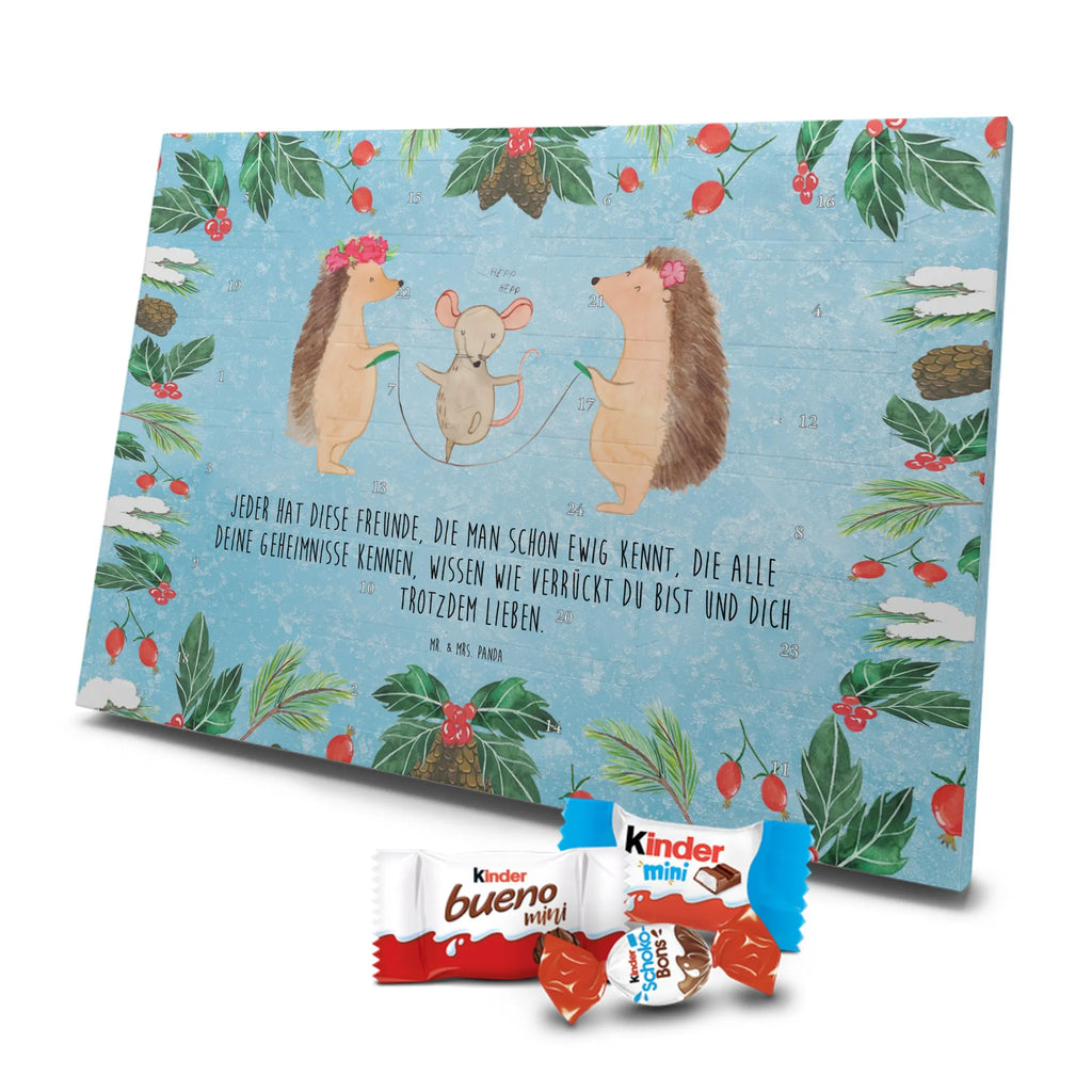 Chocolate advent calendar Hedgehog skipping gift ideas, gifts, small animals, good mood, cute, funny sayings, cute animal motives, hand drawn, special gifts, card, animal lover, children, rope skipping, mouse
