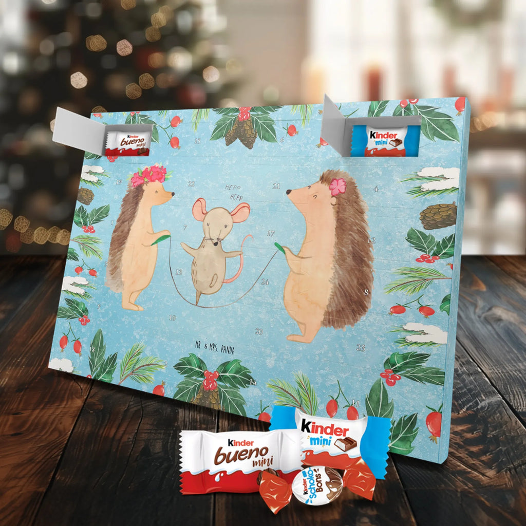 Chocolate advent calendar Hedgehog skipping gift ideas, gifts, small animals, good mood, cute, funny sayings, cute animal motives, hand drawn, special gifts, card, animal lover, children, rope skipping, mouse