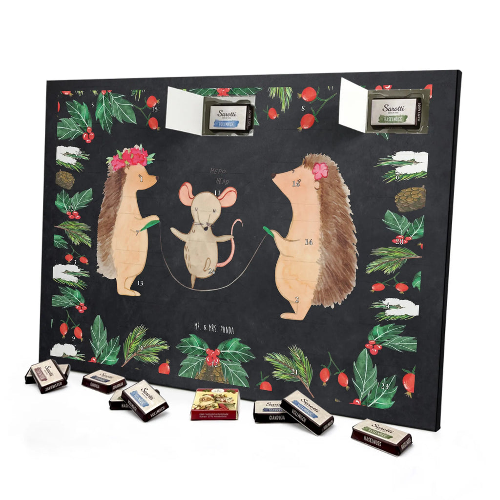 Chocolate advent calendar Hedgehog skipping gift ideas, gifts, small animals, good mood, cute, funny sayings, cute animal motives, hand drawn, special gifts, card, animal lover, children, rope skipping, mouse