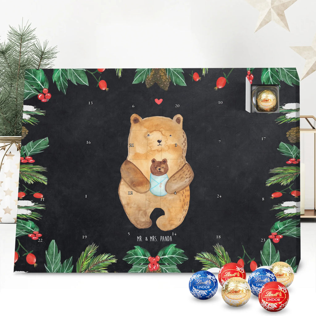 Chocolate advent calendar bear infant cuddly toy, teddy bear, baptized child, congratulations, baptism, nephew, grandson, parents, mother, niece, grandchild, birth, birthday