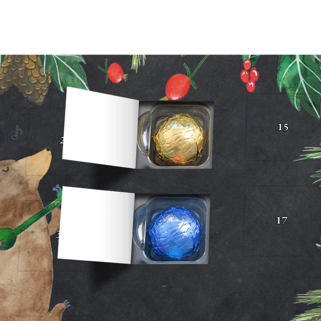 Chocolate advent calendar bear guitar teddy bear, cuddly toy