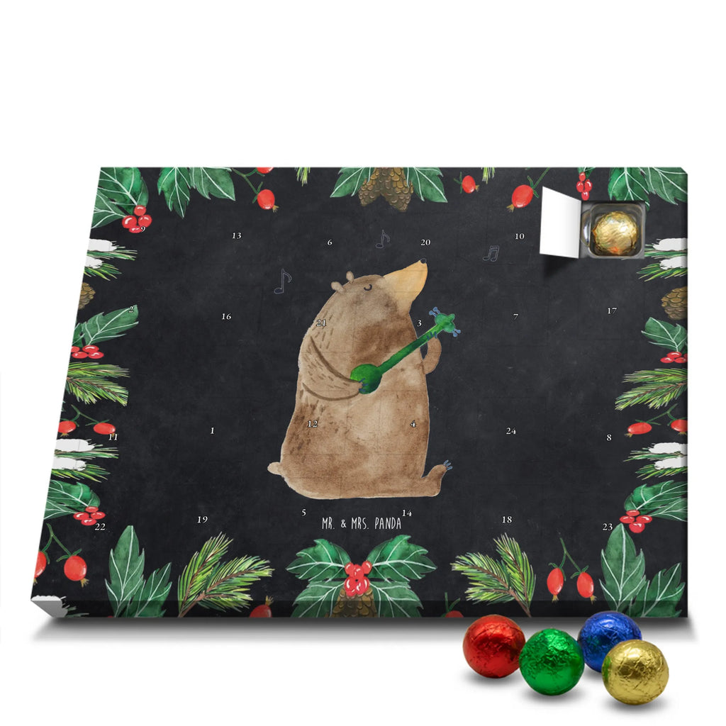 Chocolate advent calendar bear guitar teddy bear, cuddly toy