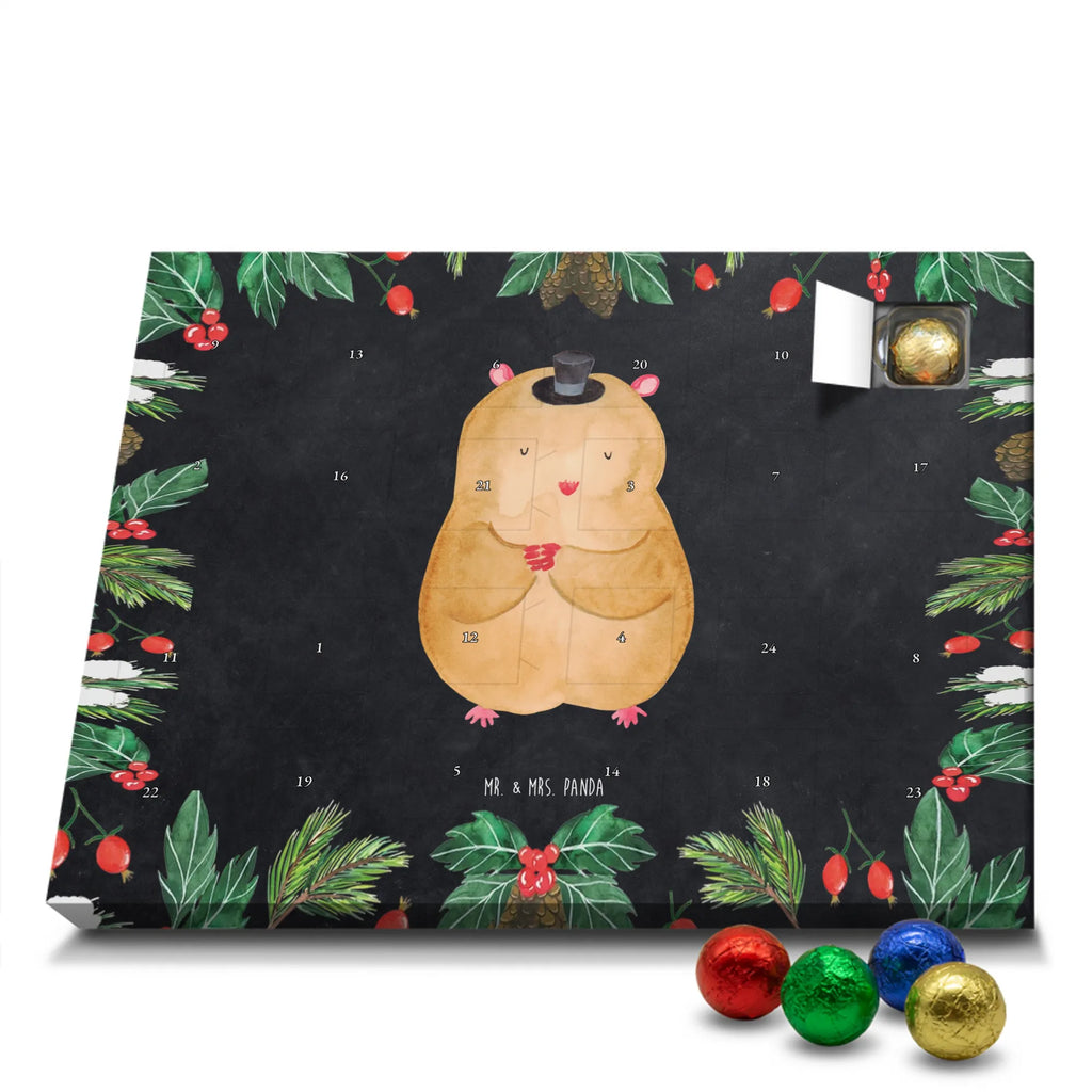 Chocolate advent calendar hamster cap gift ideas, gifts, small animals, good mood, cute, funny sayings, cute animal motives, hand drawn, special gifts, card, animal lover, top hat, dwarf hamster, magician, wizard, hat