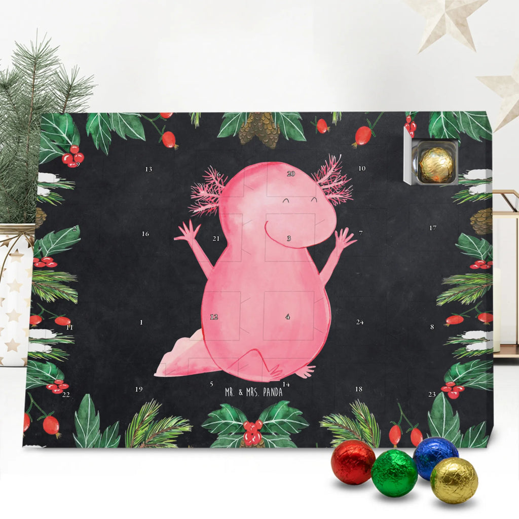 Chocolate advent calendar axolotl Hooray Mexican walking fish, Axelotl, marine animals, salamander, tail, amphibian, joy, satisfaction, cheerful, fun