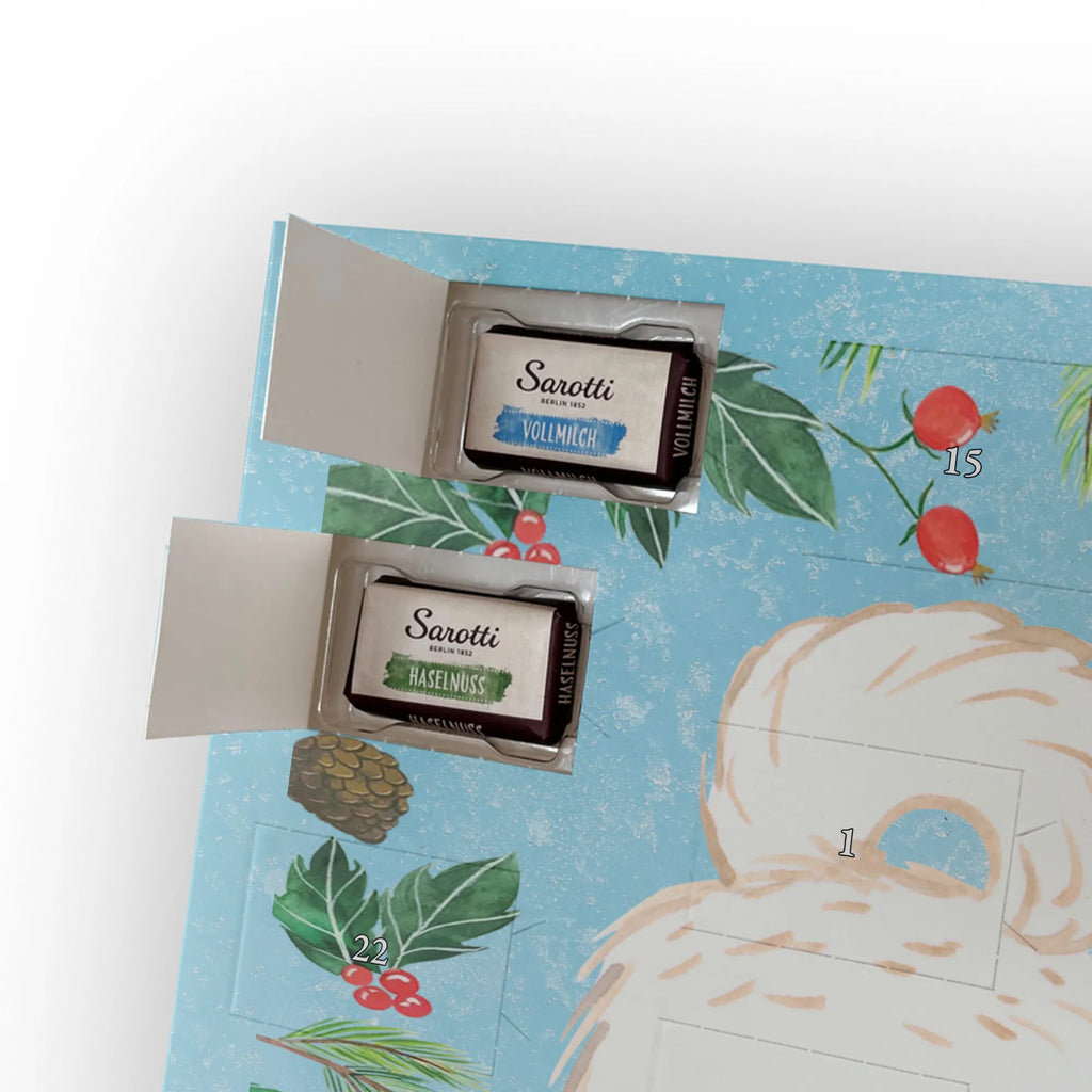 Chocolate advent calendar Maltipoo Moment puppy, dog owner, purebred dog, dog breed, giving, animal lover, gift