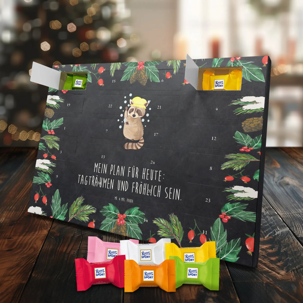 Chocolate advent calendar Raccoon gift ideas, gifts, small animals, good mood, cute, funny sayings, cute animal motives, hand drawn, special gifts, card, animal lover, raccoon, soap bubbles, wash, daydreaming