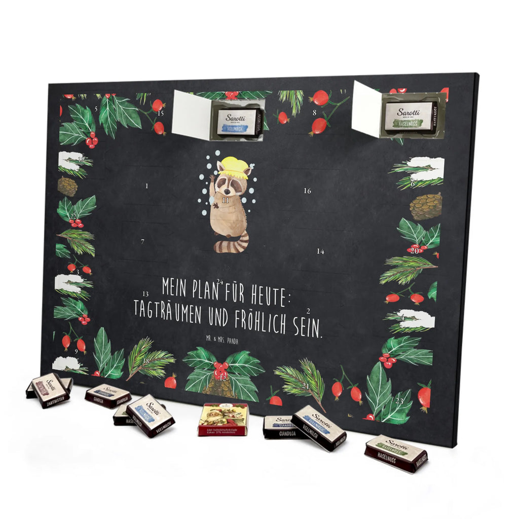 Chocolate advent calendar Raccoon gift ideas, gifts, small animals, good mood, cute, funny sayings, cute animal motives, hand drawn, special gifts, card, animal lover, raccoon, soap bubbles, wash, daydreaming