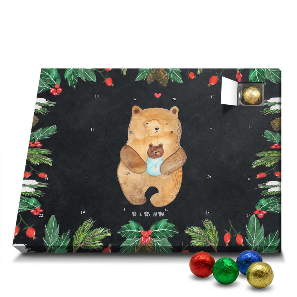 Chocolate advent calendar bear infant cuddly toy, teddy bear, baptized child, congratulations, baptism, nephew, grandson, parents, mother, niece, grandchild, birth, birthday