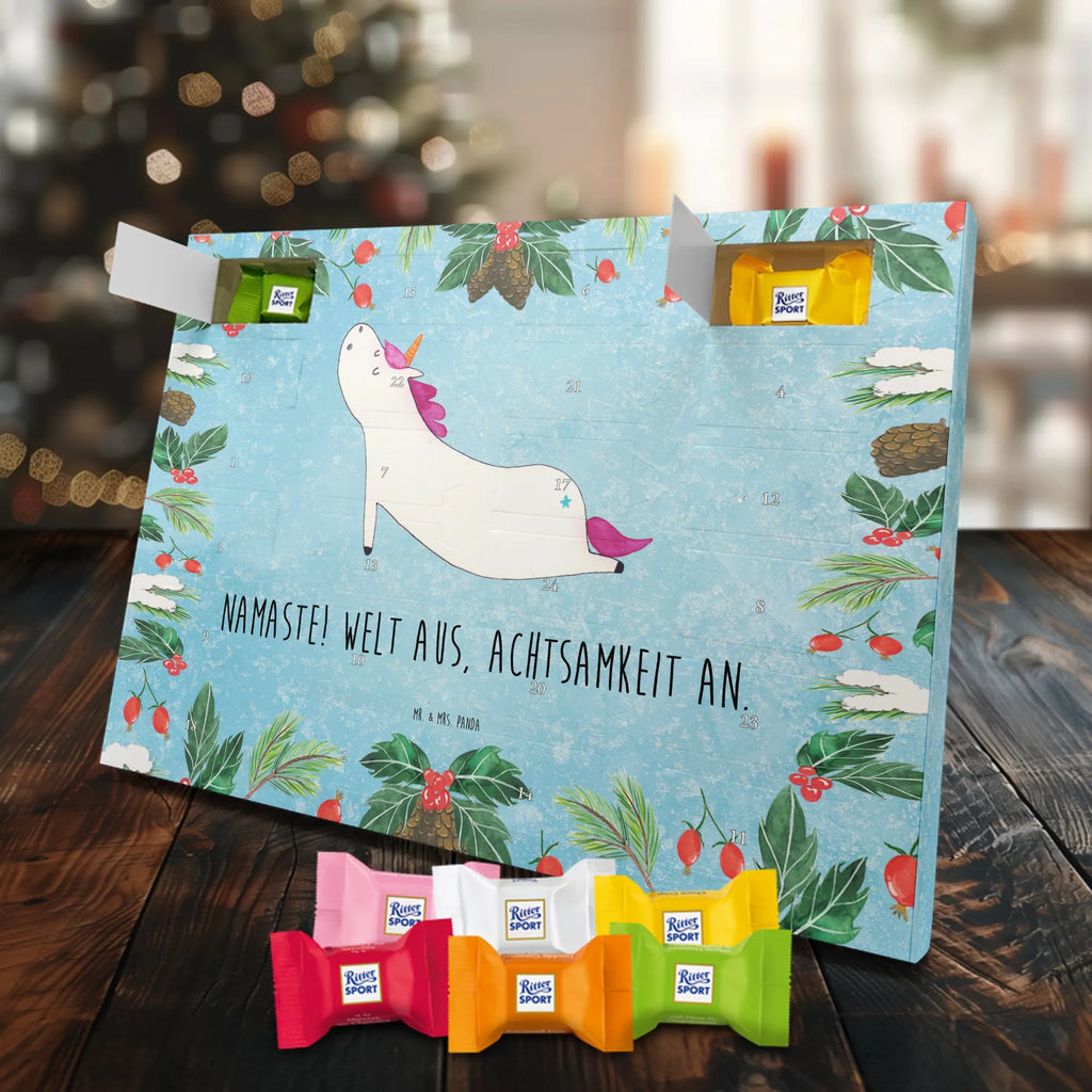 Chocolate advent calendar unicorn yoga mindfulness, relaxation, gift, present, sports, sweet