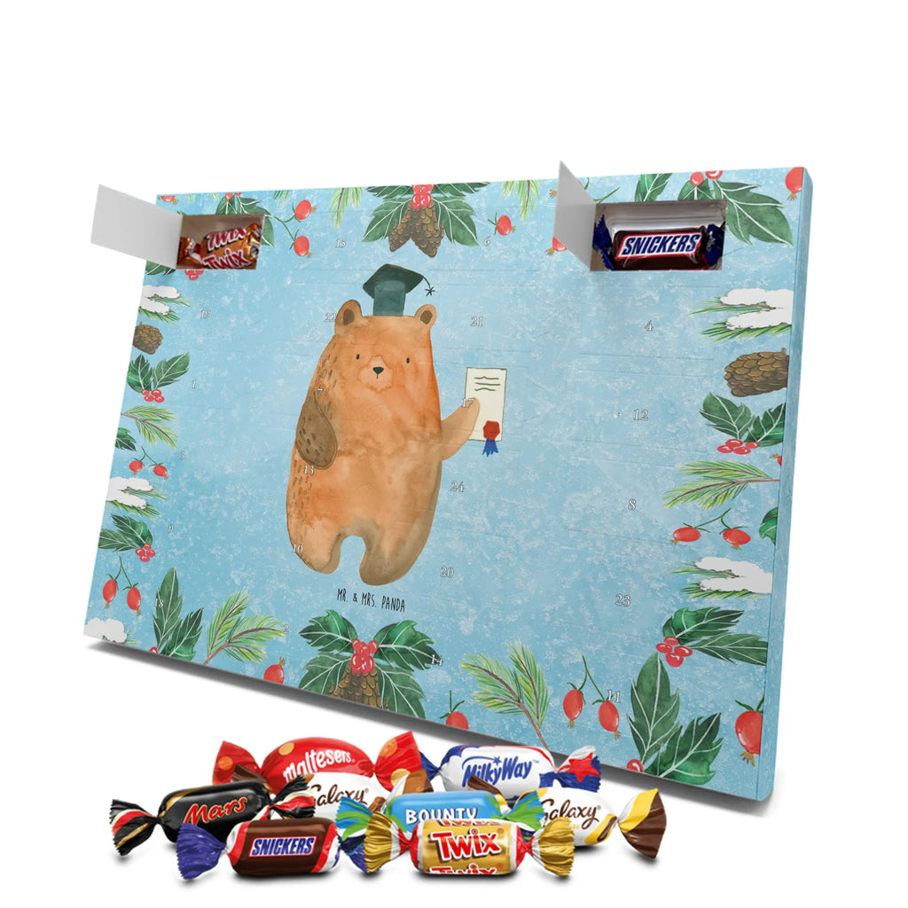 Chocolate advent calendar bear Test cuddly toy, teddy bear, diploma, examination passed, certificate, examinations, degree