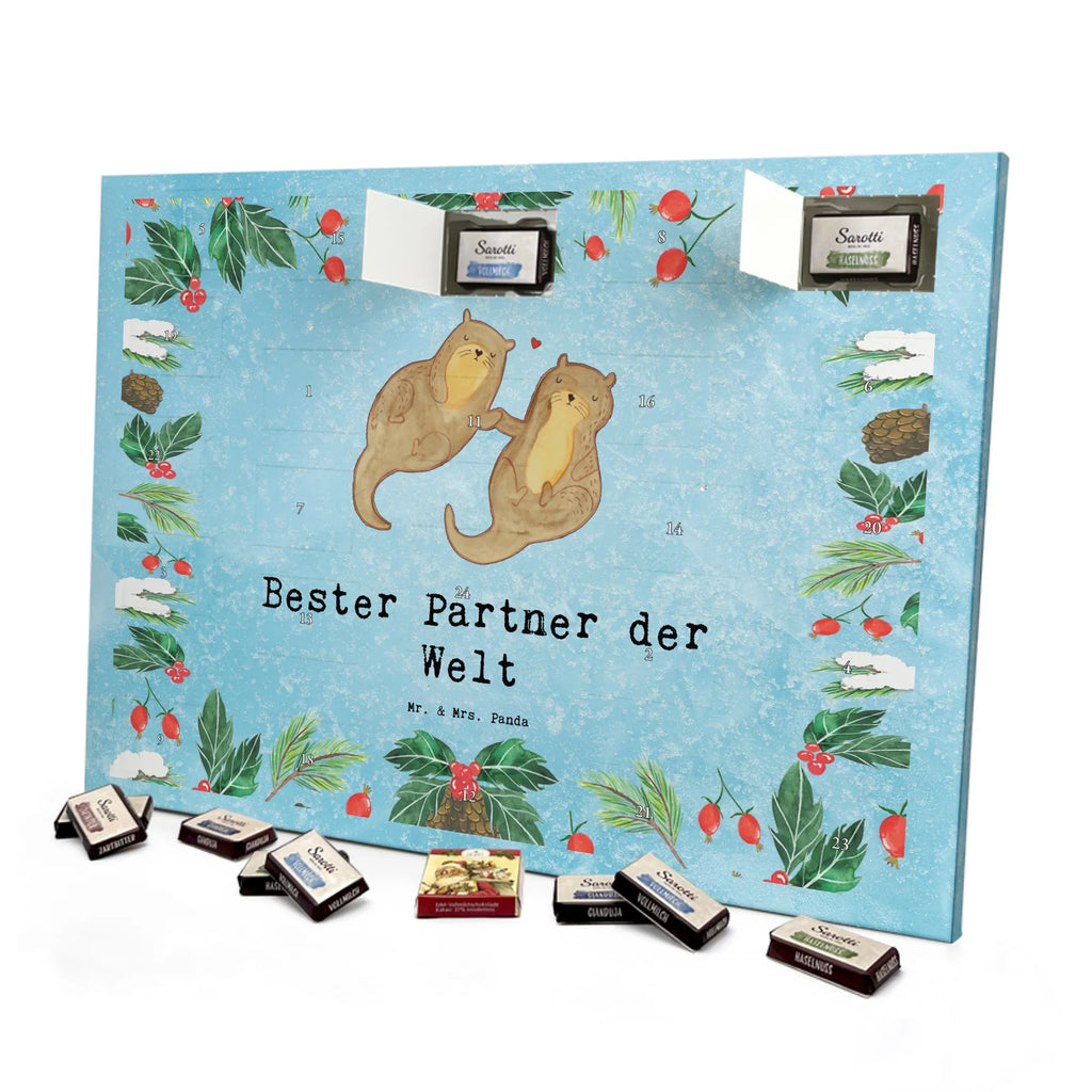 Chocolate advent calendar otter Best partner in the world gift, birthday, gift idea, birthday present, giving, thank you, for, make you happy, gift tip, couple, Wife, Spouse, Husband. Girlfriend, Woman, significant other, boyfriend, Man