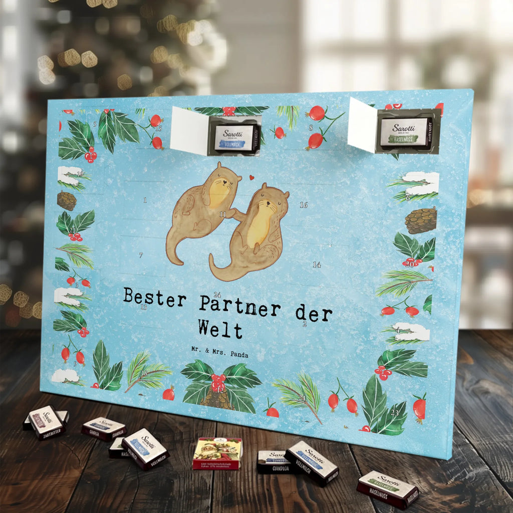 Chocolate advent calendar otter Best partner in the world gift, birthday, gift idea, birthday present, giving, thank you, for, make you happy, gift tip, couple, Wife, Spouse, Husband. Girlfriend, Woman, significant other, boyfriend, Man