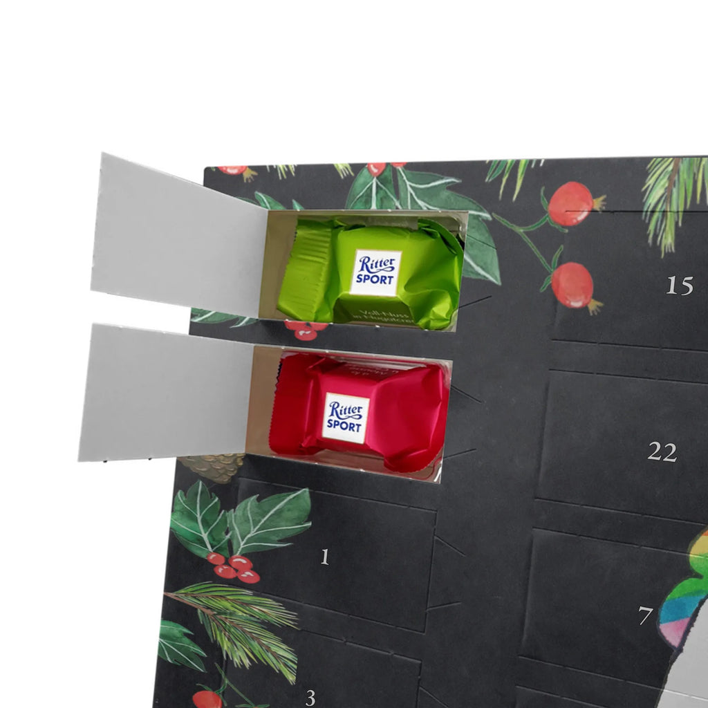 Chocolate advent calendar unicorn Sad friends, Friendship, consoling, grief, greeting card, flower