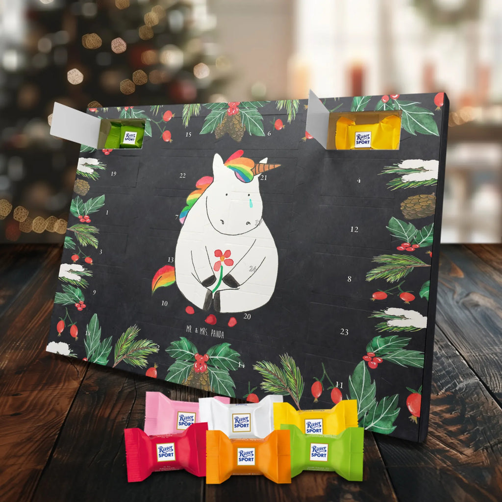 Chocolate advent calendar unicorn Sad friends, Friendship, consoling, grief, greeting card, flower