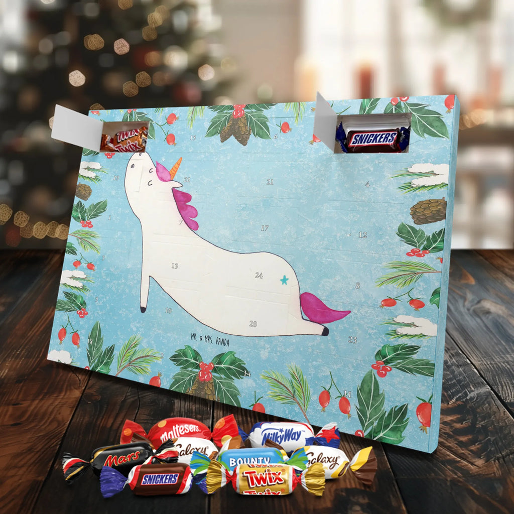 Chocolate advent calendar unicorn yoga mindfulness, relaxation, gift, present, sports, sweet