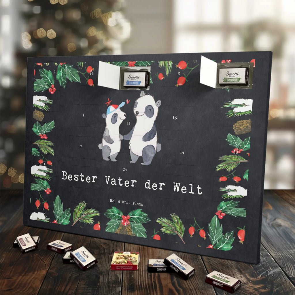 Chocolate advent calendar panda best dad in the world gift, birthday, gift idea, birthday present, giving, thank you, for, make you happy, gift tip, gift father, best, Father, little thing, man, parents