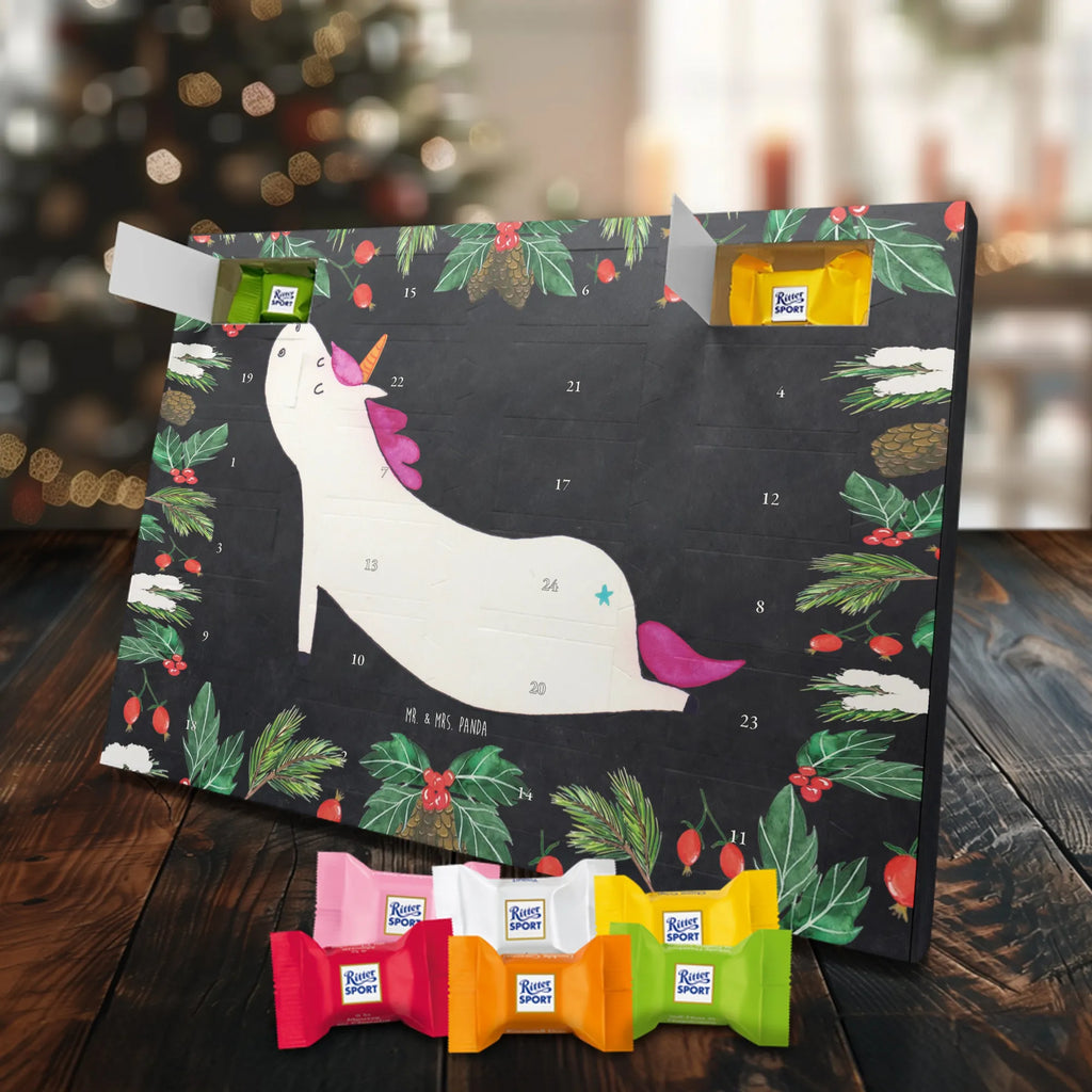 Chocolate advent calendar unicorn yoga mindfulness, relaxation, gift, present, sports, sweet