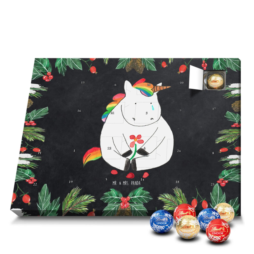 Chocolate advent calendar unicorn Sad friends, Friendship, consoling, grief, greeting card, flower