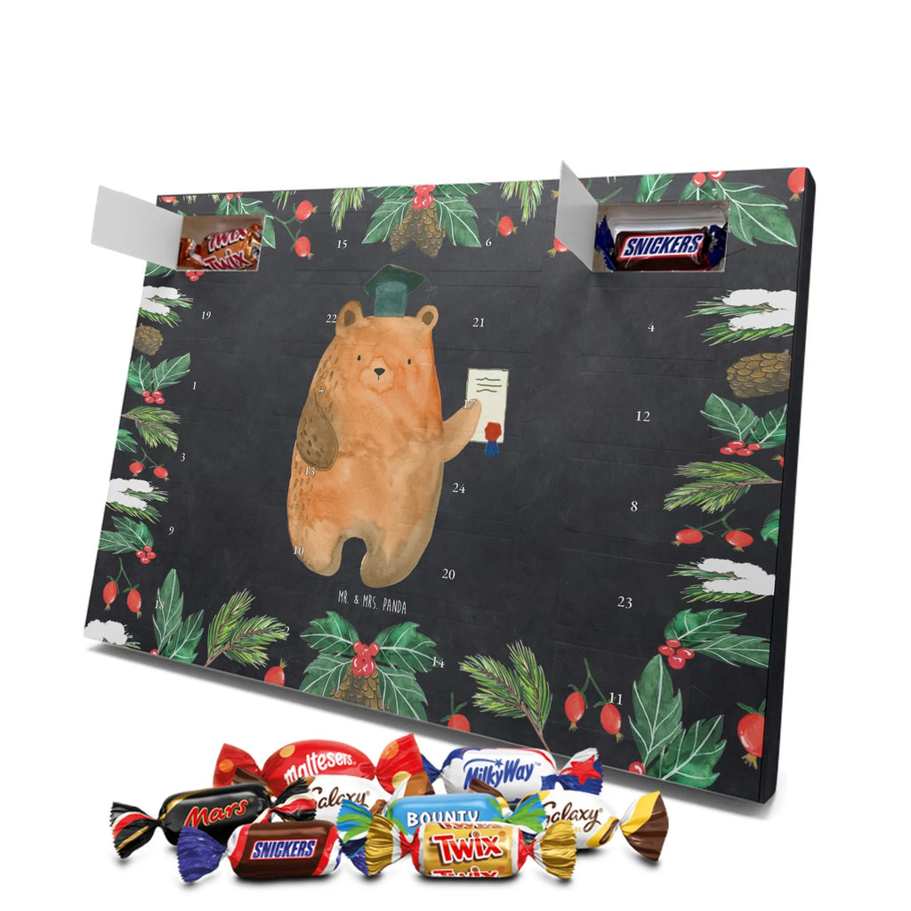 Chocolate advent calendar bear Test cuddly toy, teddy bear, diploma, examination passed, certificate, examinations, degree
