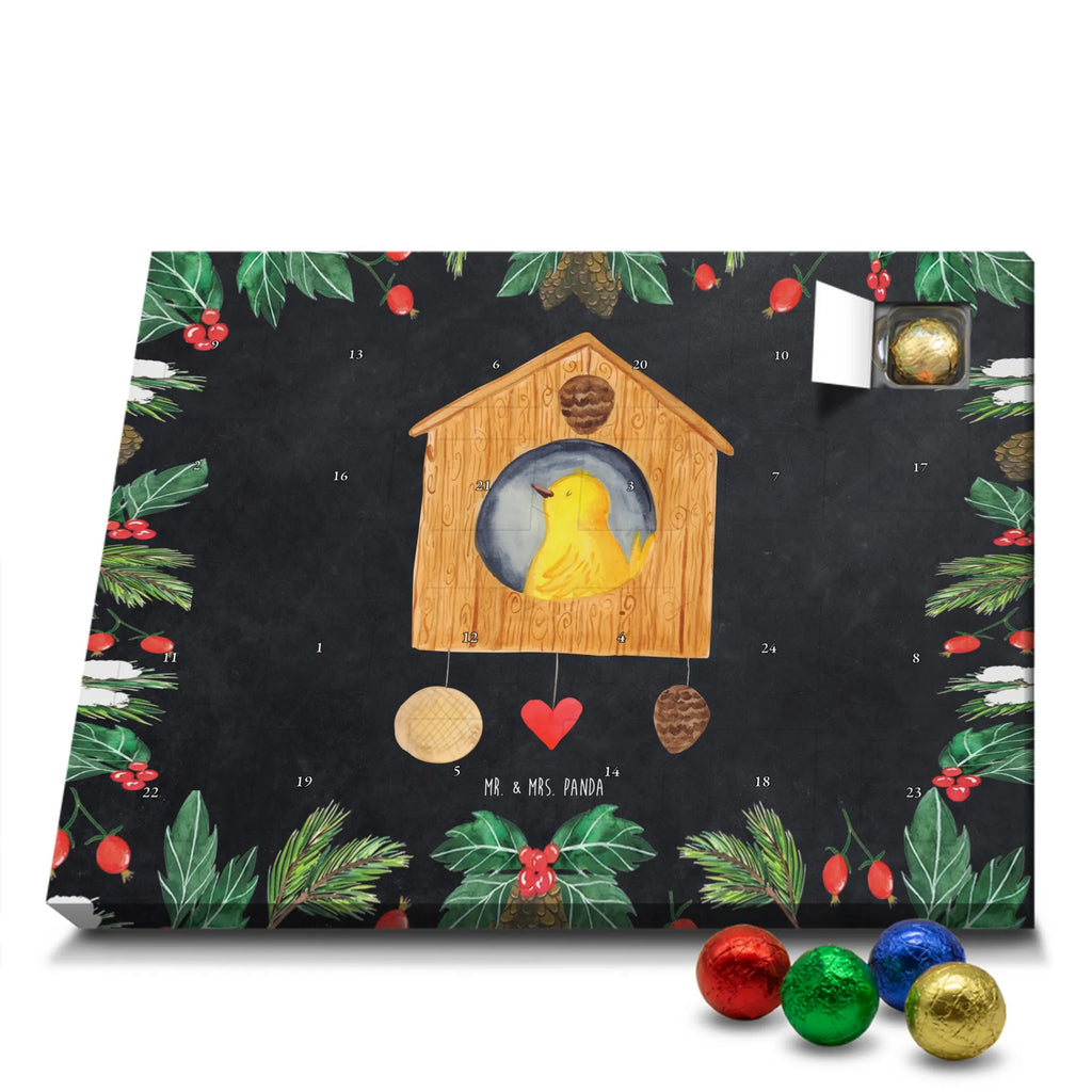 Chocolate advent calendar birdhouse Home gift ideas, gifts, small animals, good mood, cute, funny sayings, cute animal motives, hand drawn, special gifts, card, animal lover, gift, moving out, birdhouse, bird, moving in, house building, moving gift