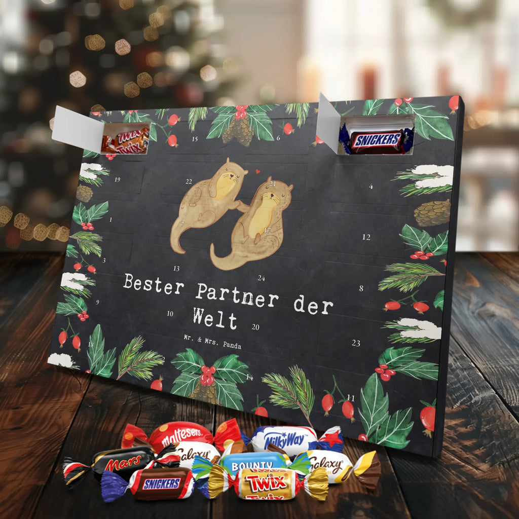 Chocolate advent calendar otter Best partner in the world gift, birthday, gift idea, birthday present, giving, thank you, for, make you happy, gift tip, couple, Wife, Spouse, Husband. Girlfriend, Woman, significant other, boyfriend, Man