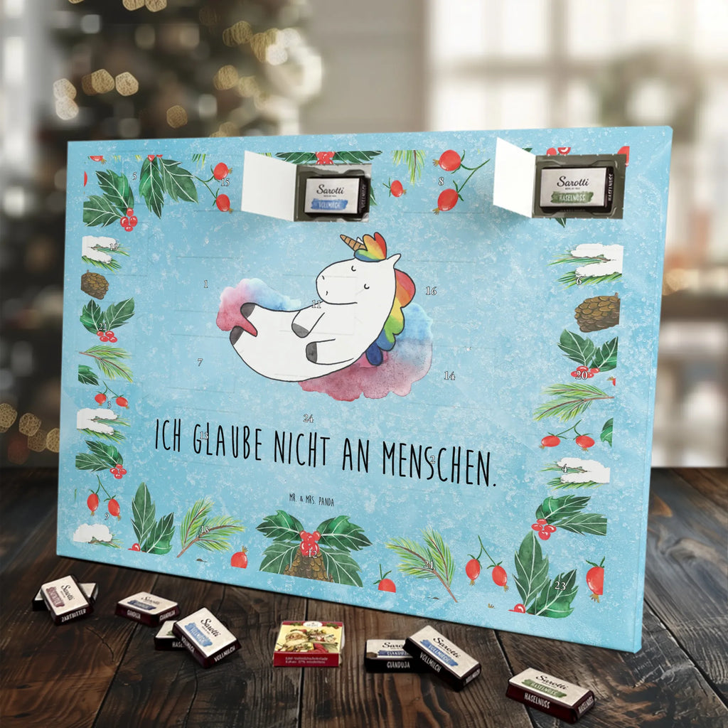 Chocolate advent calendar unicorn cloud 7 witty, faith, people, gift, reality, in love