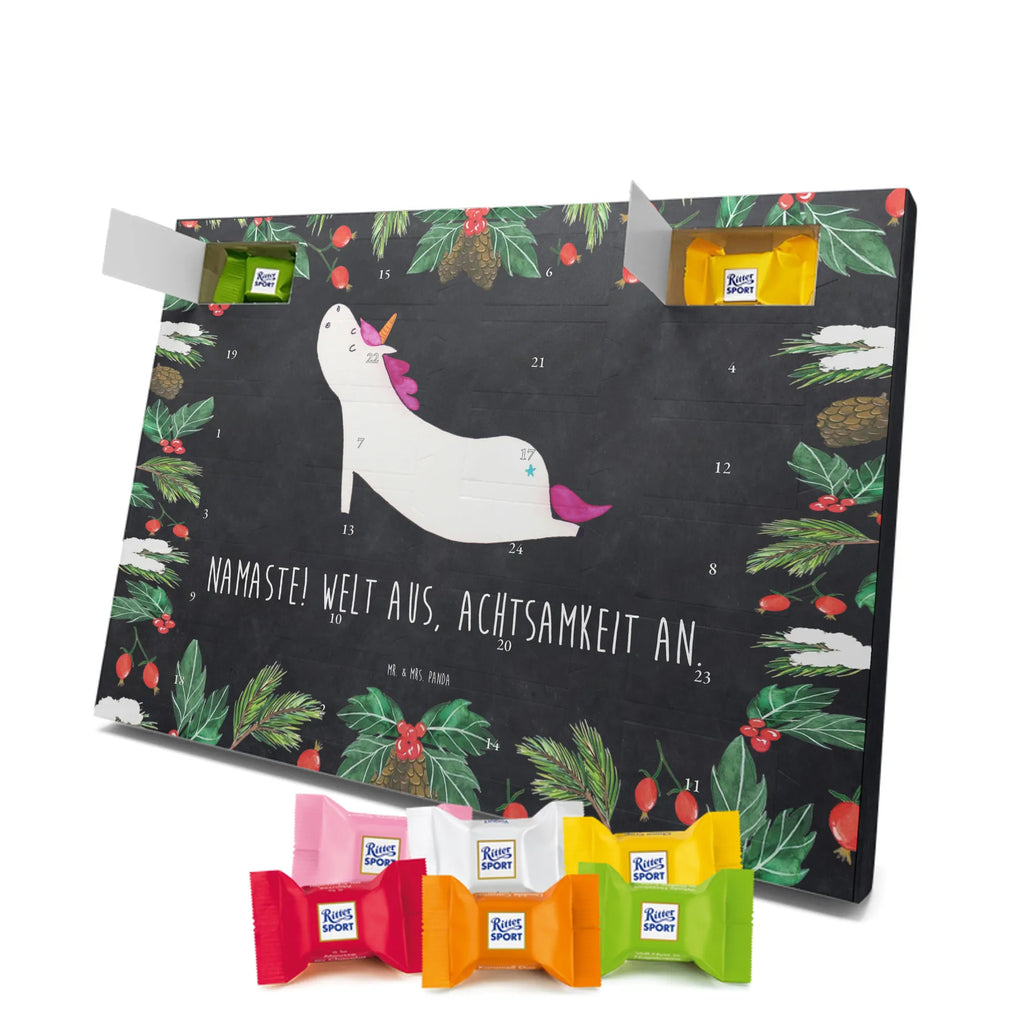 Chocolate advent calendar unicorn yoga mindfulness, relaxation, gift, present, sports, sweet