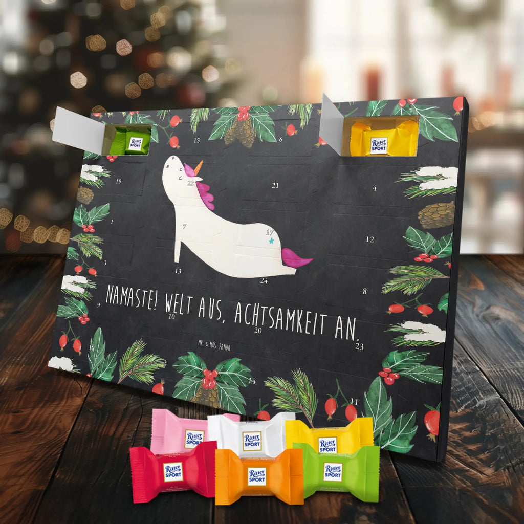 Chocolate advent calendar unicorn yoga mindfulness, relaxation, gift, present, sports, sweet