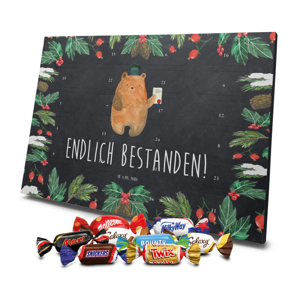 Chocolate advent calendar bear Test cuddly toy, teddy bear, diploma, examination passed, certificate, examinations, degree