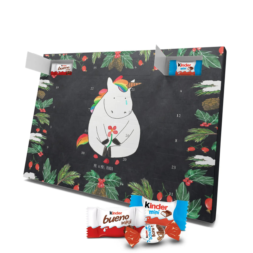 Chocolate advent calendar unicorn Sad friends, Friendship, consoling, grief, greeting card, flower