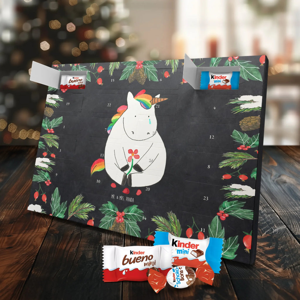 Chocolate advent calendar unicorn Sad friends, Friendship, consoling, grief, greeting card, flower