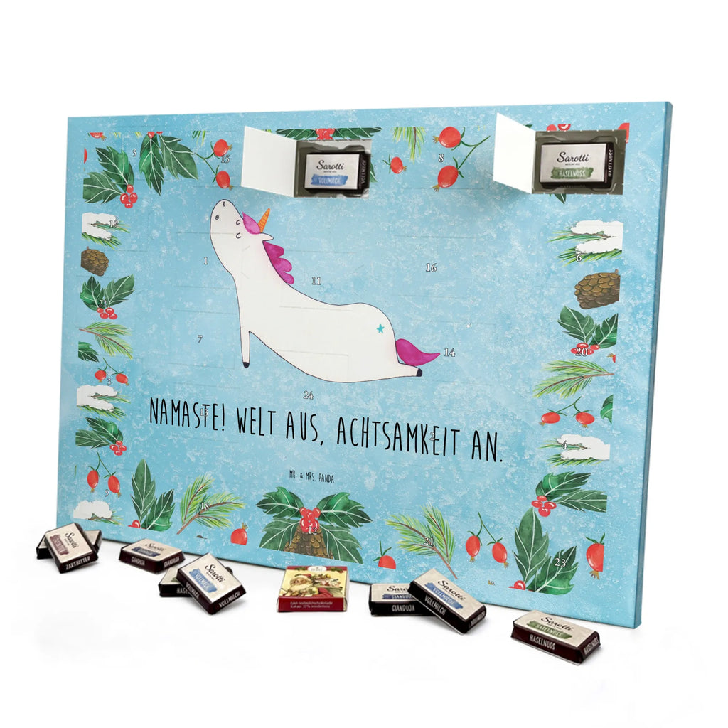 Chocolate advent calendar unicorn yoga mindfulness, relaxation, gift, present, sports, sweet