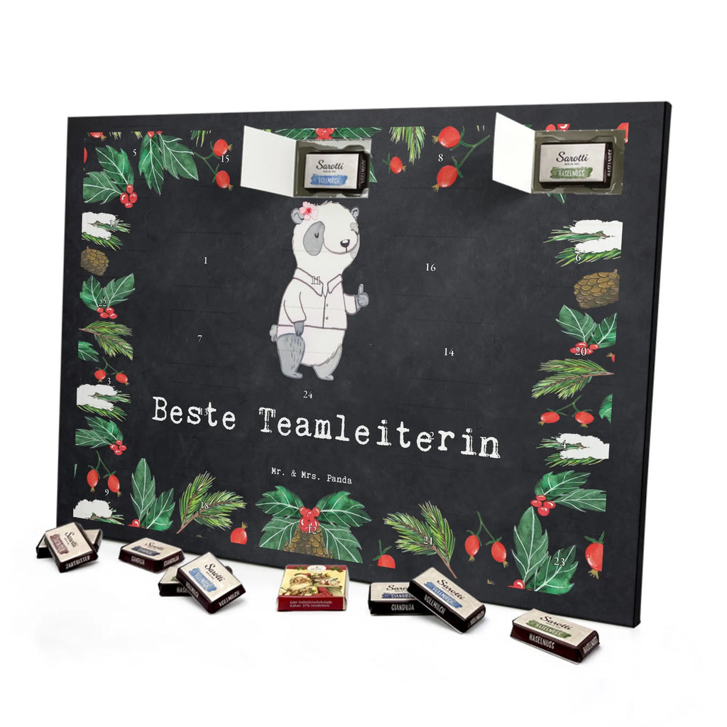 Chocolate advent calendar panda Best Team Leader gift, birthday, gift idea, birthday present, giving, thank you, for, make you happy, gift tip, supervisor, farewell, group leader, farewell gift, seminar leader, colleague, retirement, Team leader