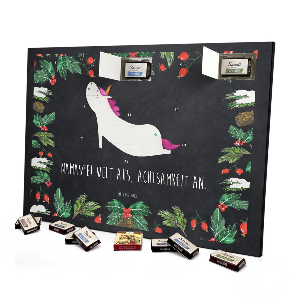Chocolate advent calendar unicorn yoga mindfulness, relaxation, gift, present, sports, sweet