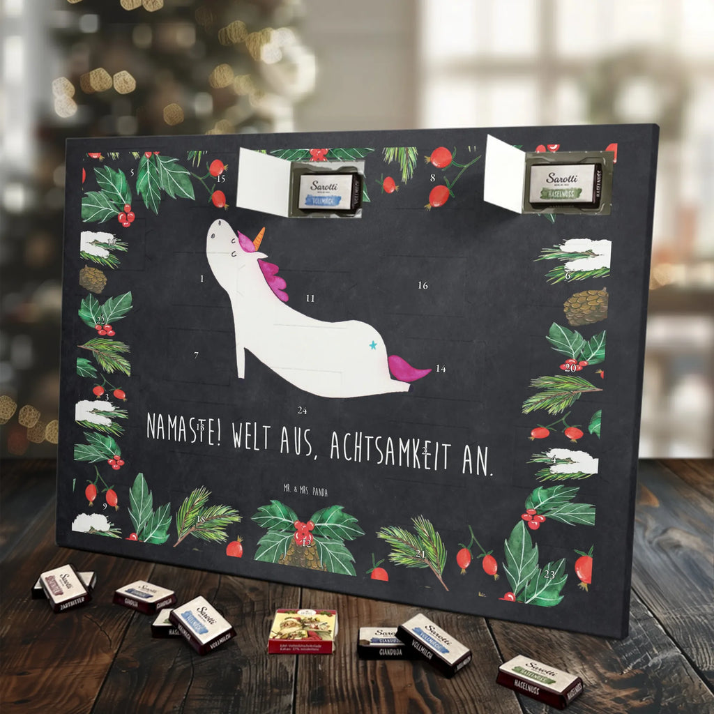 Chocolate advent calendar unicorn yoga mindfulness, relaxation, gift, present, sports, sweet