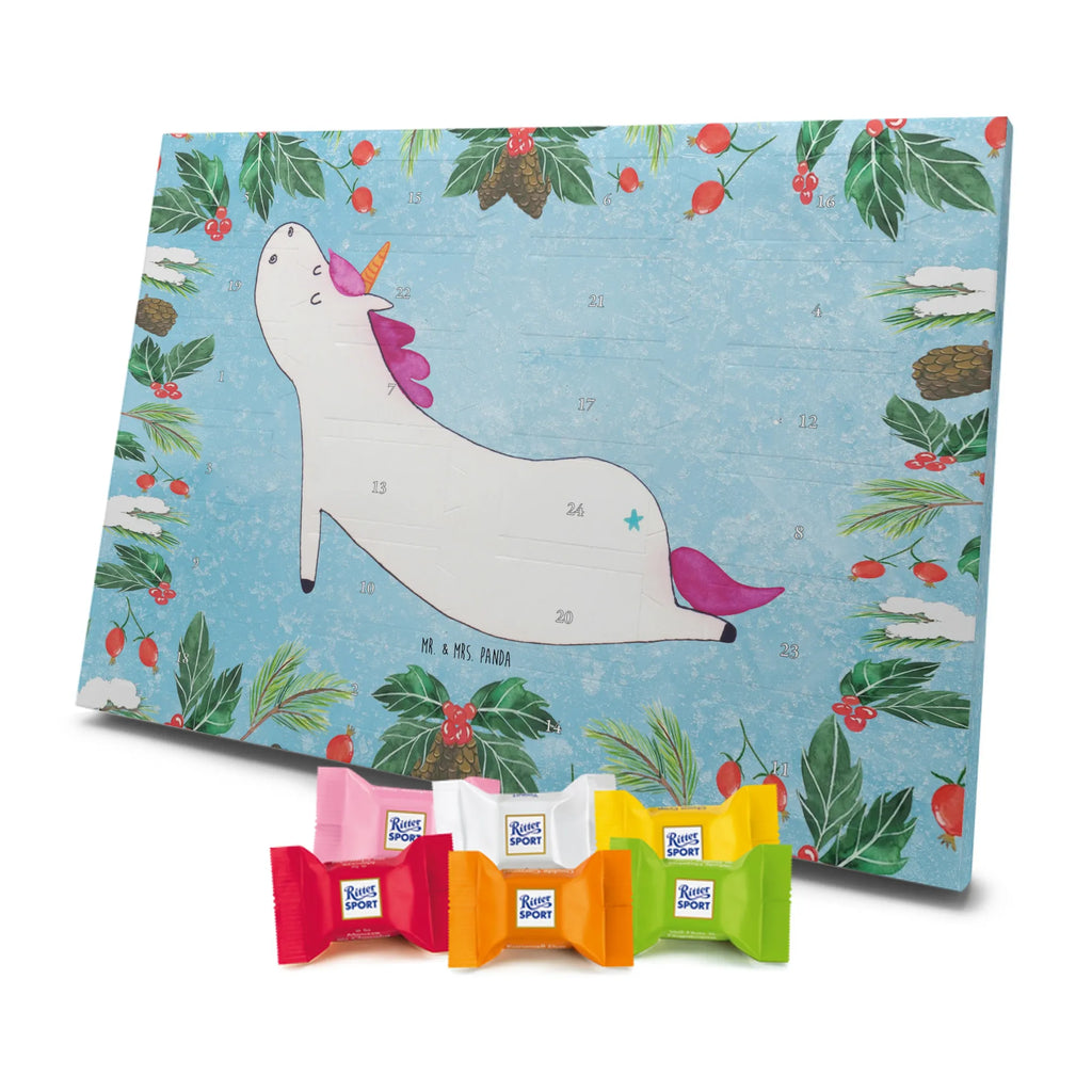Chocolate advent calendar unicorn yoga mindfulness, relaxation, gift, present, sports, sweet