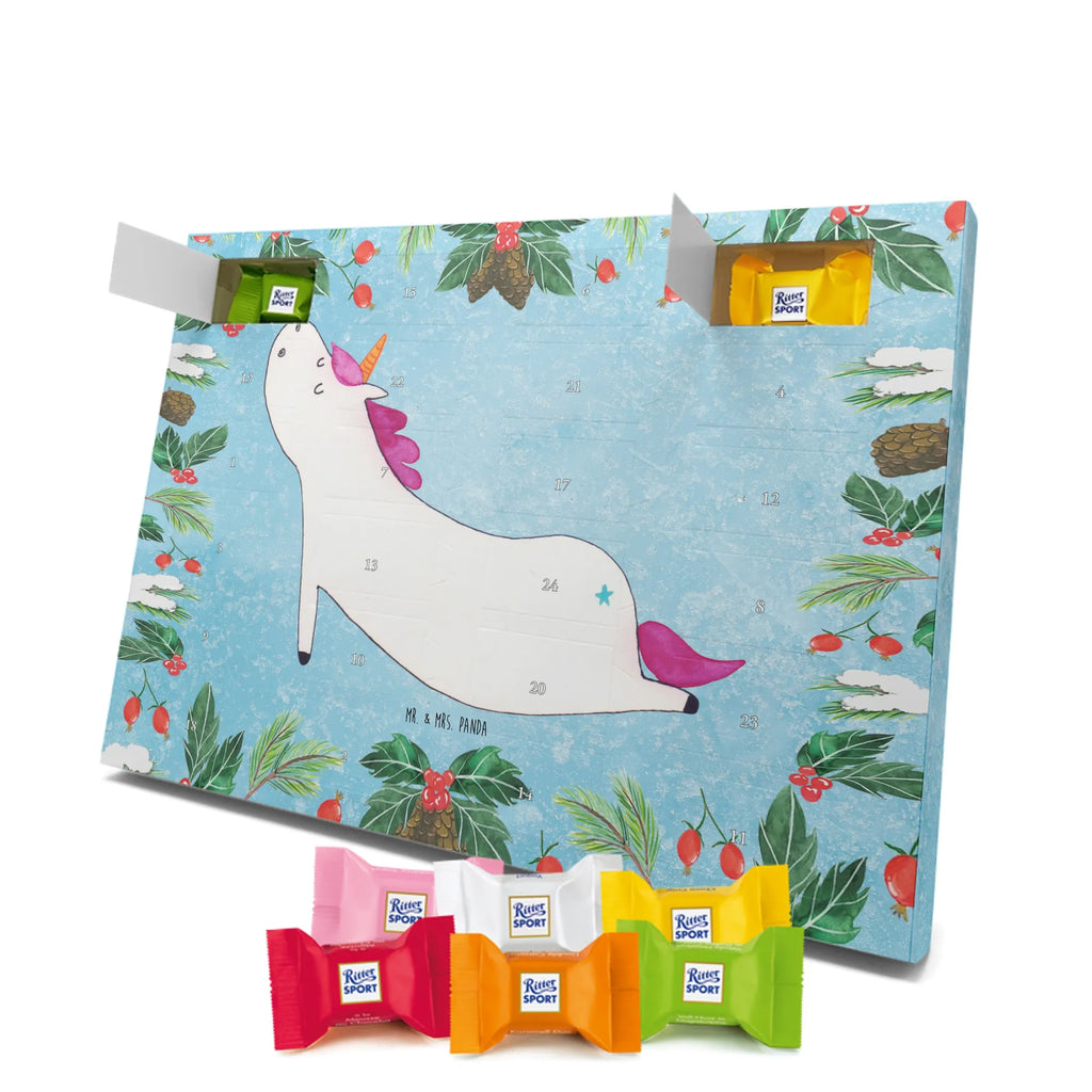 Chocolate advent calendar unicorn yoga mindfulness, relaxation, gift, present, sports, sweet