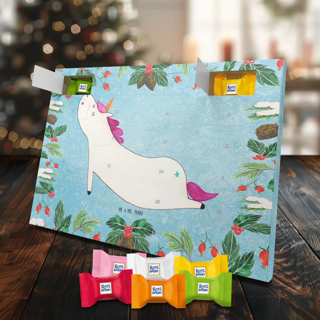 Chocolate advent calendar unicorn yoga mindfulness, relaxation, gift, present, sports, sweet