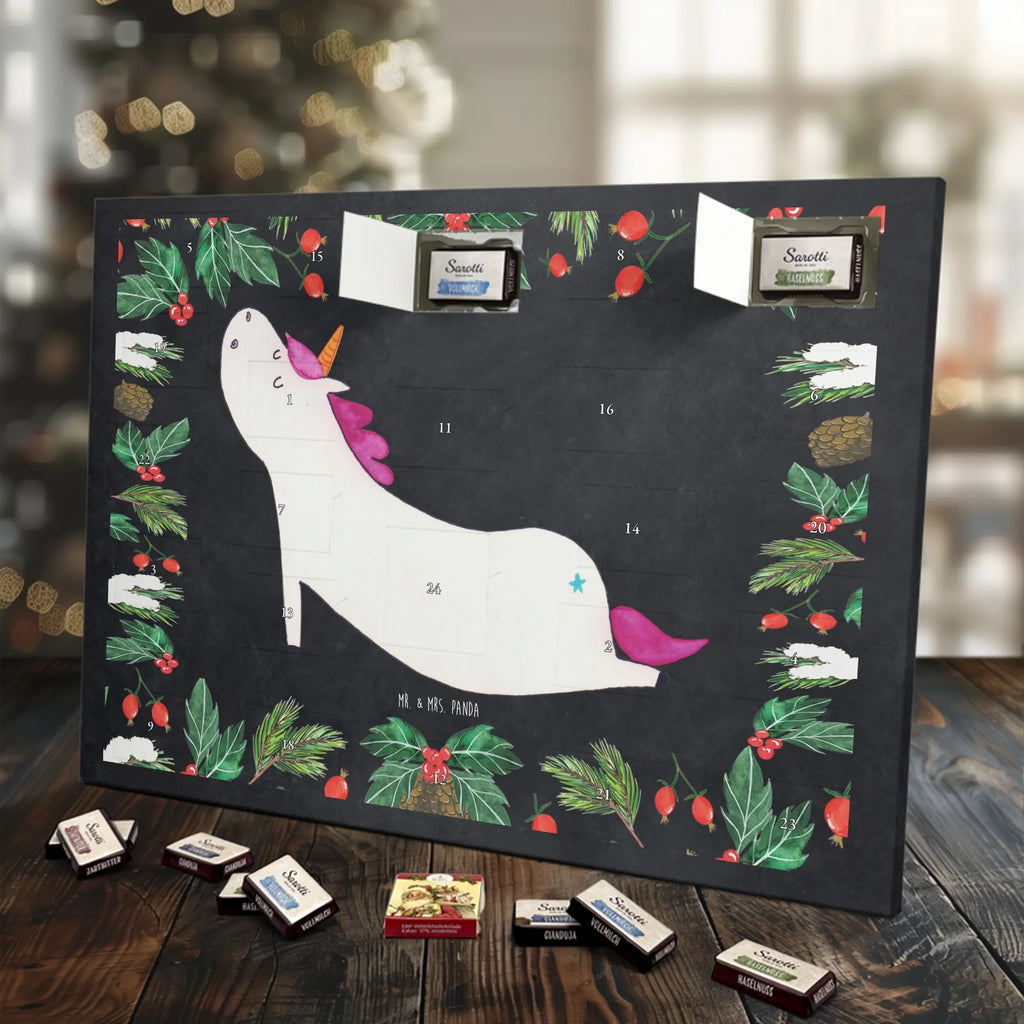 Chocolate advent calendar unicorn yoga mindfulness, relaxation, gift, present, sports, sweet