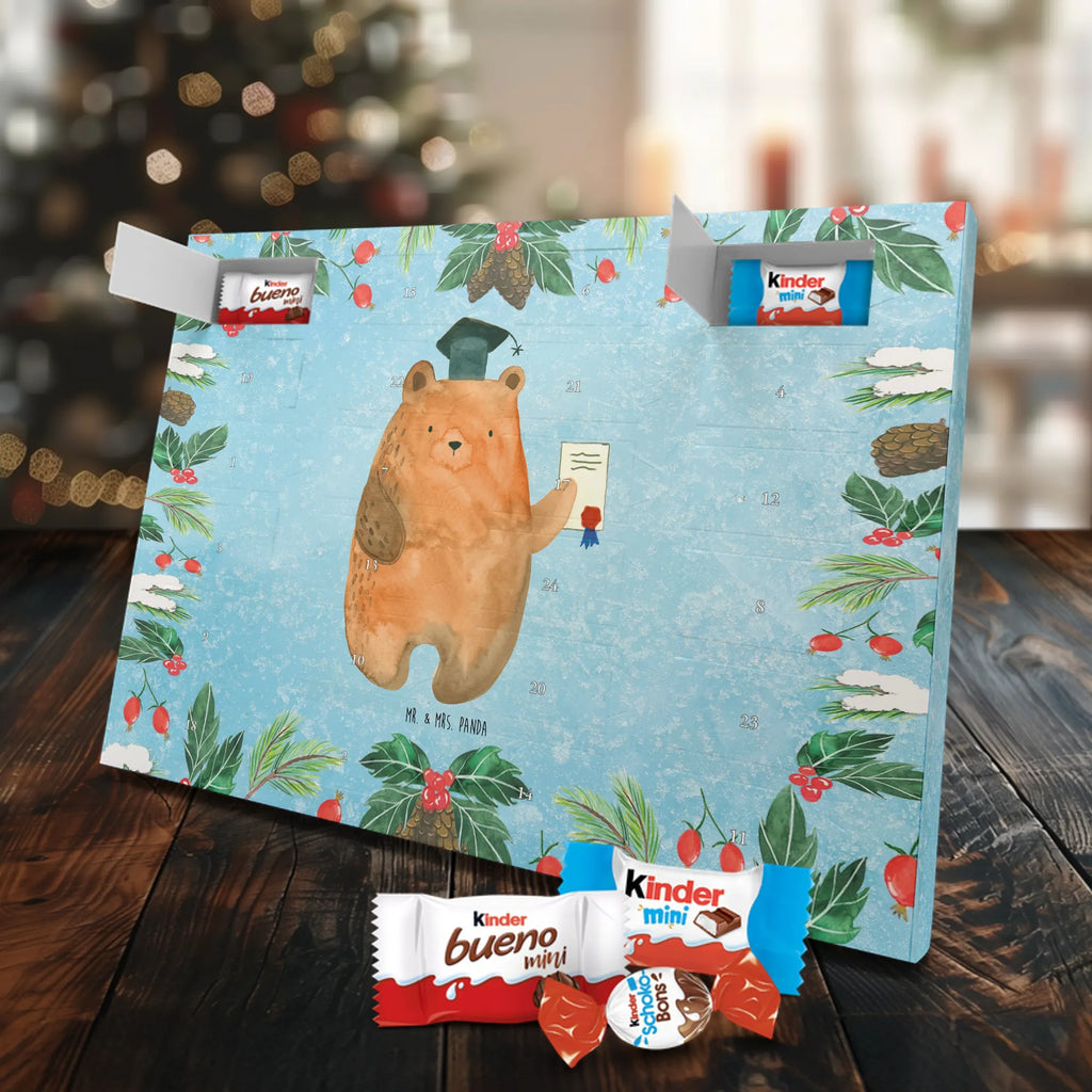 Chocolate advent calendar bear Test cuddly toy, teddy bear, diploma, examination passed, certificate, examinations, degree