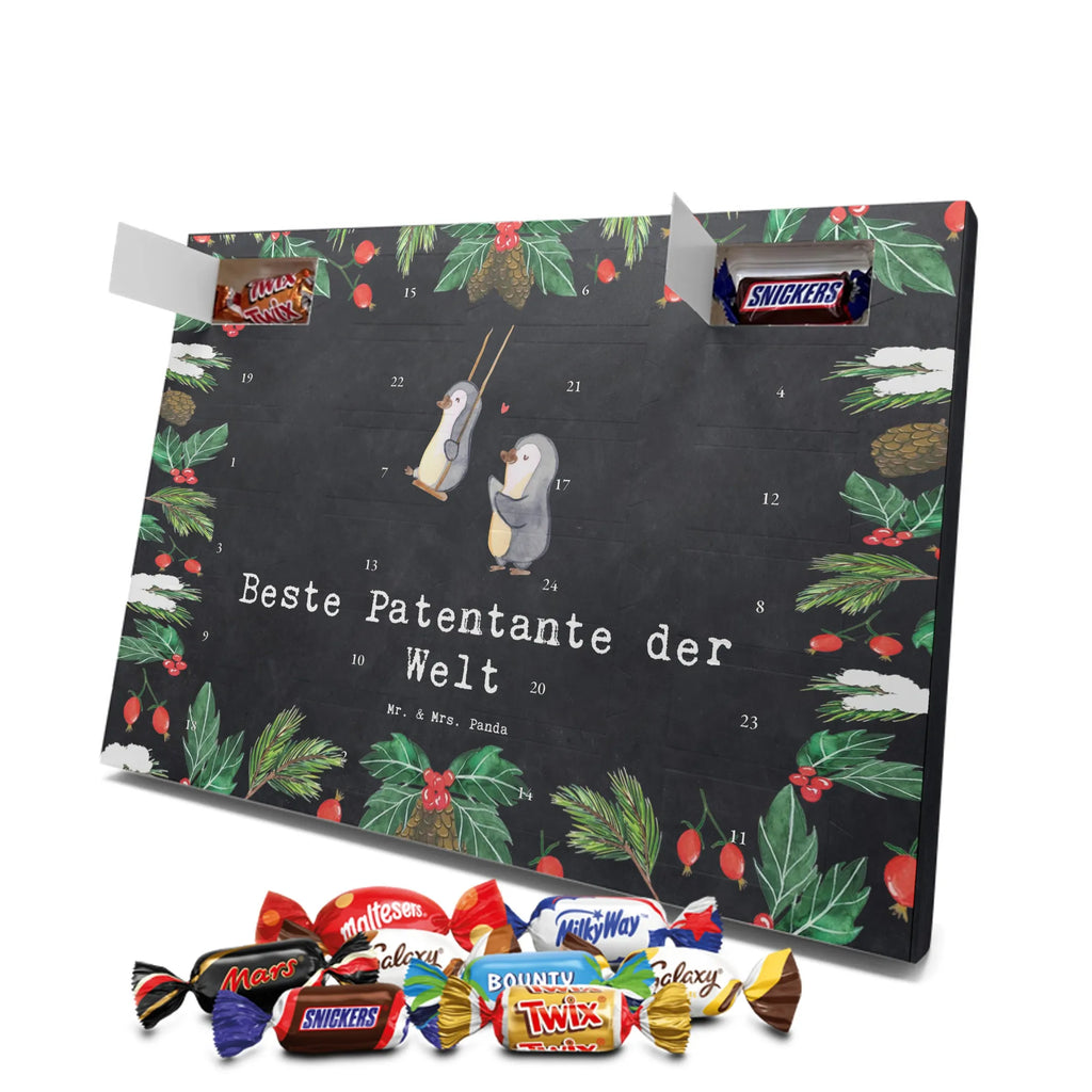 Chocolate advent calendar penguin Best godmother in the world gift, birthday, gift idea, birthday present, giving, thank you, for, make you happy, gift tip, nephew, godfather aunt, niece, christening partner, baptism, little thing, favorite aunt, Godmother