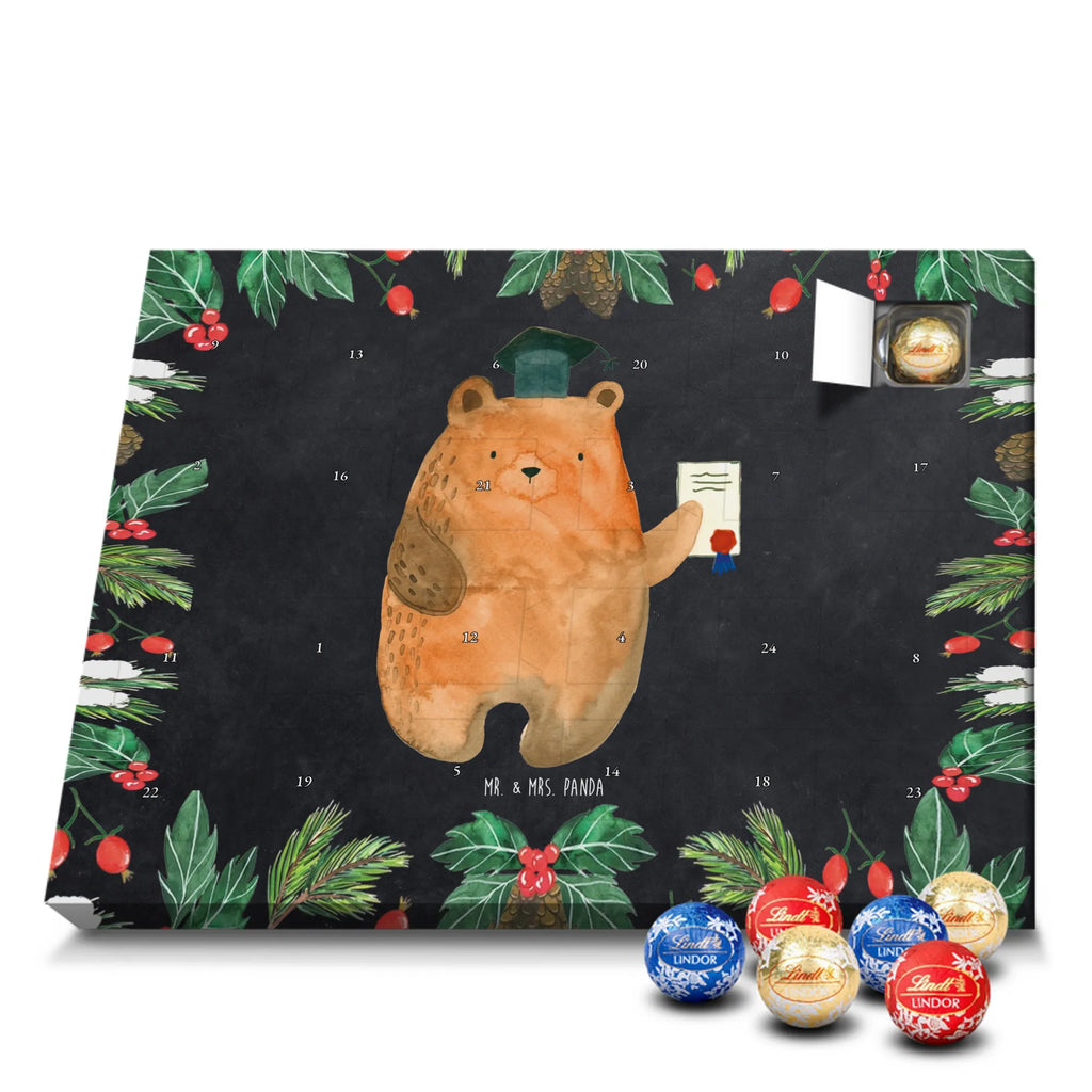 Chocolate advent calendar bear Test cuddly toy, teddy bear, diploma, examination passed, certificate, examinations, degree