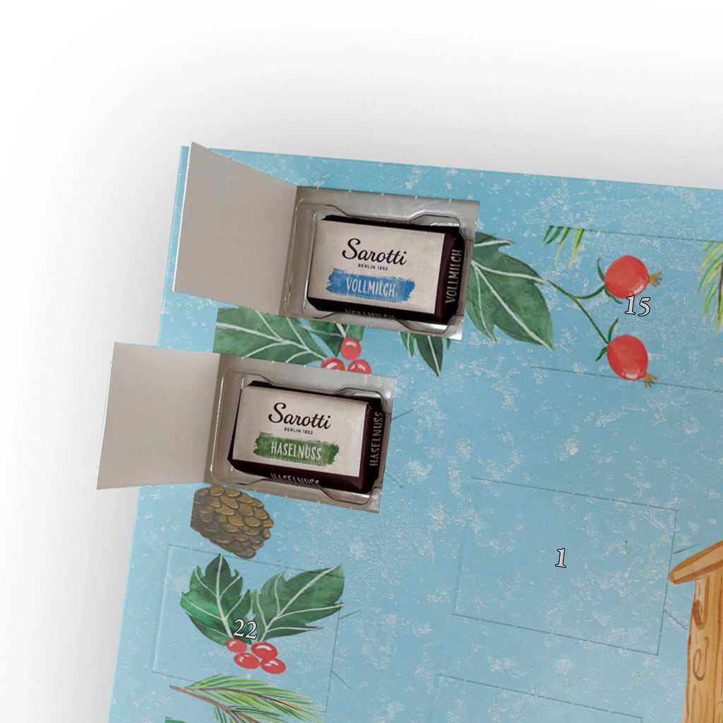 Chocolate advent calendar birdhouse Home gift ideas, gifts, small animals, good mood, cute, funny sayings, cute animal motives, hand drawn, special gifts, card, animal lover, gift, moving out, birdhouse, bird, moving in, house building, moving gift