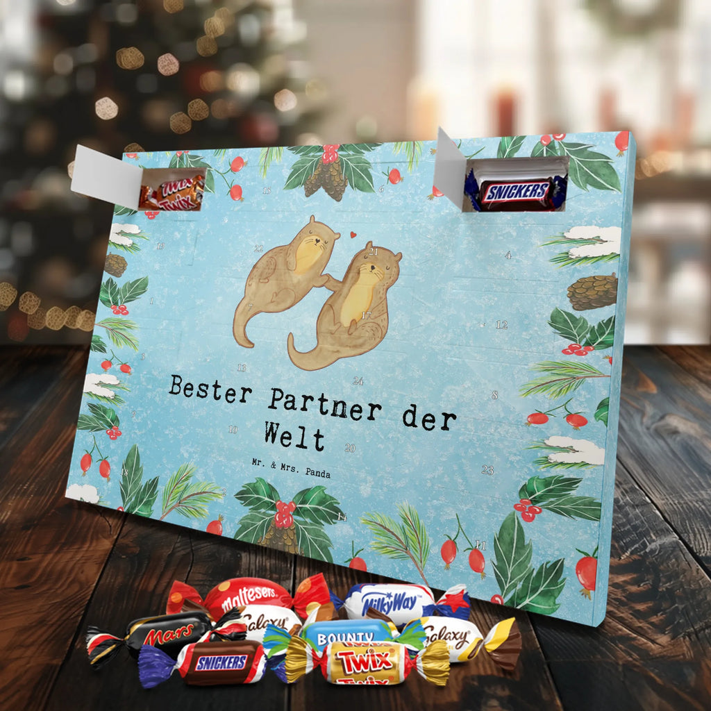 Chocolate advent calendar otter Best partner in the world gift, birthday, gift idea, birthday present, giving, thank you, for, make you happy, gift tip, couple, Wife, Spouse, Husband. Girlfriend, Woman, significant other, boyfriend, Man