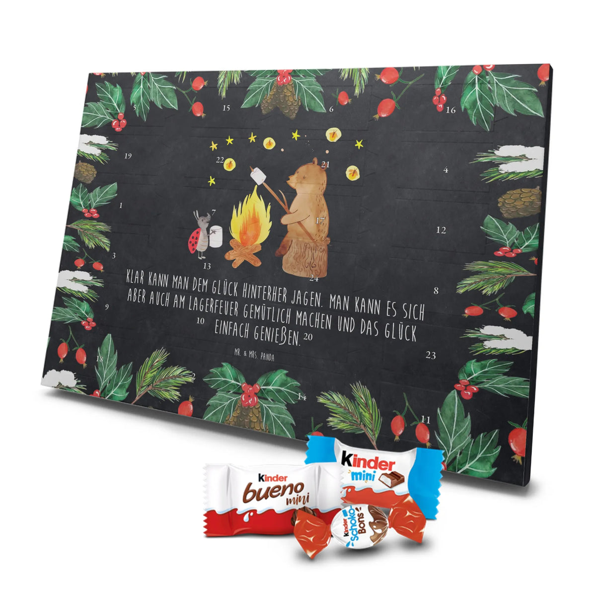 Schoko Adventskalender Bär & Marienkäfer Lagerfeuer