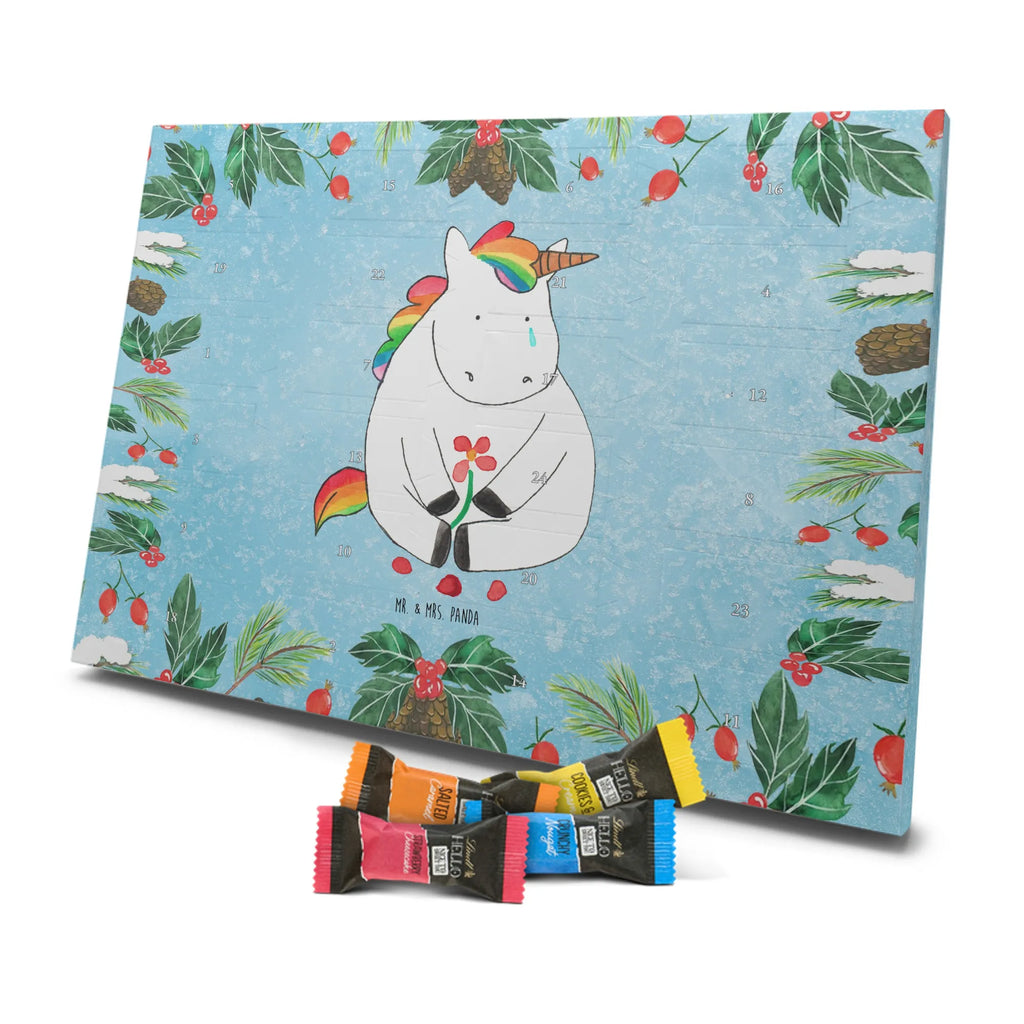 Chocolate advent calendar unicorn Sad friends, Friendship, consoling, grief, greeting card, flower