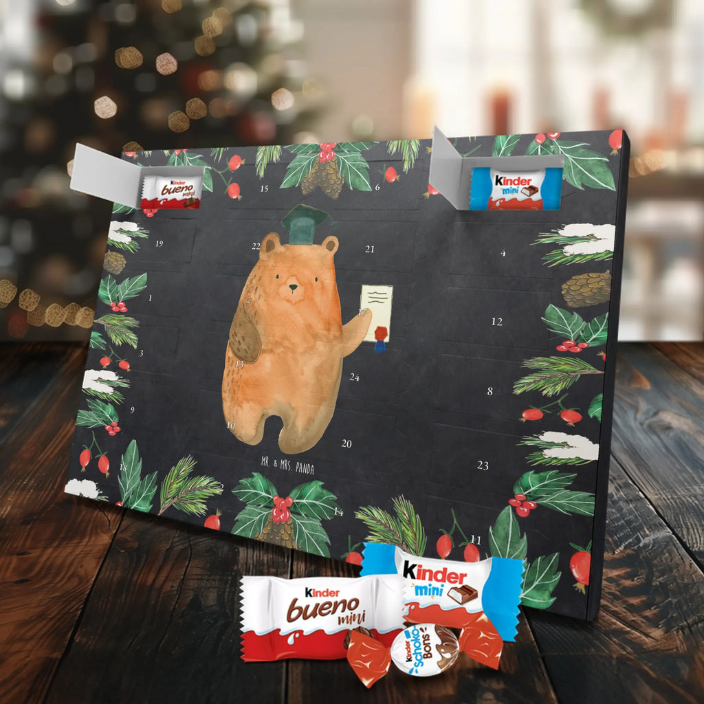 Chocolate advent calendar bear Test cuddly toy, teddy bear, diploma, examination passed, certificate, examinations, degree