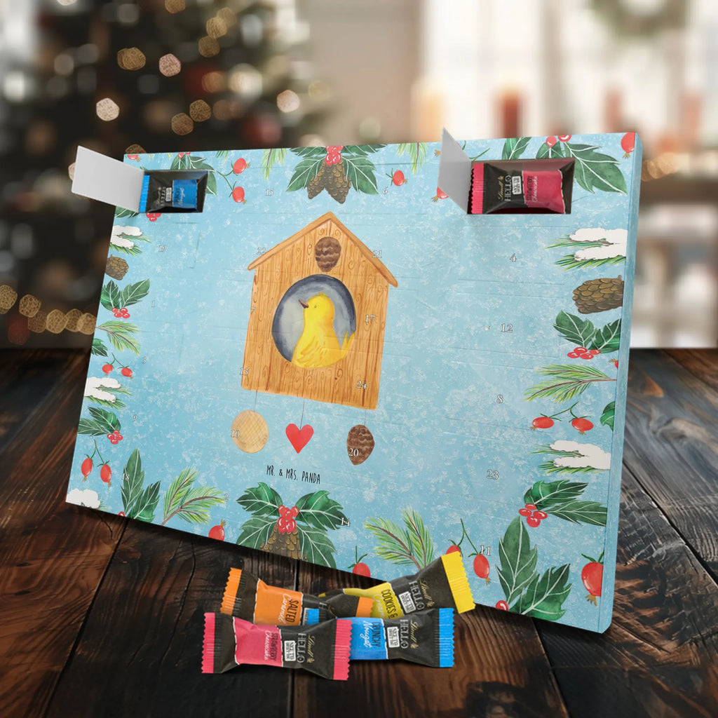 Chocolate advent calendar birdhouse Home gift ideas, gifts, small animals, good mood, cute, funny sayings, cute animal motives, hand drawn, special gifts, card, animal lover, gift, moving out, birdhouse, bird, moving in, house building, moving gift