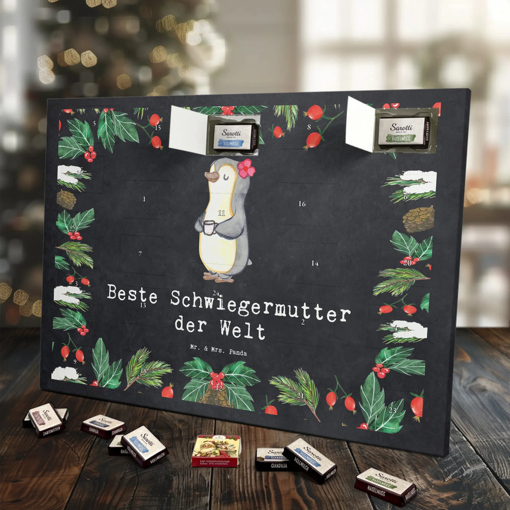 Chocolate advent calendar penguin Best mother in law in the world gift, birthday, gift idea, birthday present, giving, thank you, for, make you happy, gift tip, spouse&#39;s mother, mother, by marriage, parents-in-law, Mother-in-law